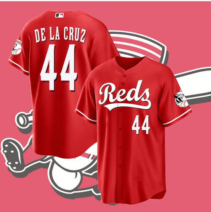 2023 Men MLB Cincinnati Reds #44 Elly De La Cruz red jerseys->atlanta falcons->NFL Jersey